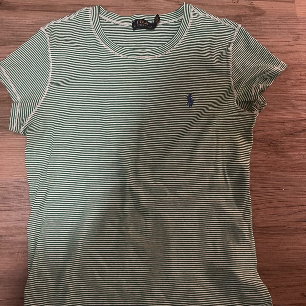 Polo by Ralph Lauren Mint Striped Tee